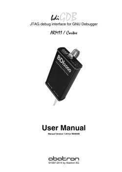 GDB bdi User Manual ARM11 / Cortex