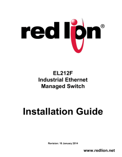 Installation Guide  EL212F Industrial Ethernet