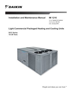 Installation and Maintenance Manual  IM 1216 DCC Series