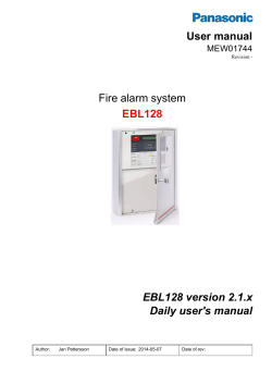 User manual Fire alarm system EBL128 EBL128 version 2.1.x