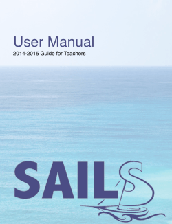 User Manual 2014-2015 Guide for Teachers