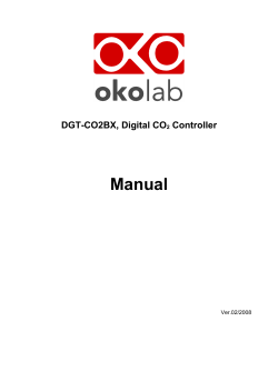 Manual DGT-CO2BX, Digital CO Controller Ver.02/2008