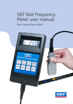 SKF Belt Frequency Meter user manual User manual box edition