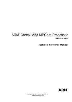 ARM Cortex -A53 MPCore Processor Technical Reference Manual