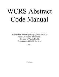 WCRS Abstract Code Manual
