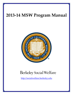 2013-14 MSW Program Manual