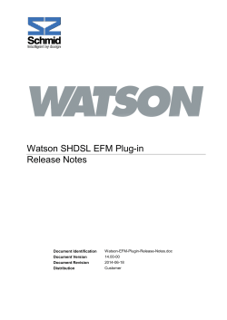 Watson SHDSL EFM Plug-in Release Notes  Watson-EFM-Plugin-Release-Notes.doc