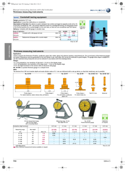 Manual measuring devices with dial indicator Thickness measuring instruments Crankshaft testing equipment