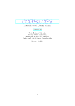 Material Model Library Manual