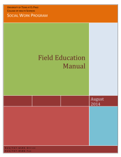 Field Education Manual S