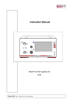 Instruction Manual INSUFFLATOR Highflow 45 2235 GA-A 274