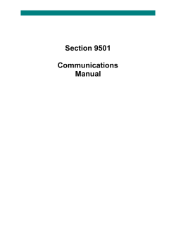 Section 9501  Communications Manual
