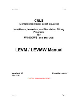 LEVM / LEVMW Manual  CNLS