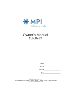 Owner’s Manual EchoBed®