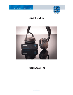 ELAD FDM-S2  USER MANUAL www.eladit.com