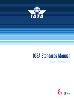 8 IOSA Standards Manual th Edition