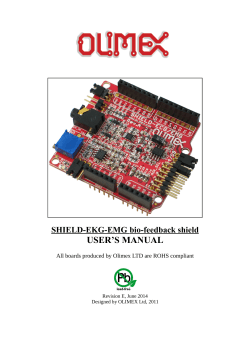 USER’S MANUAL SHIELD-EKG-EMG  bio-feedback shield