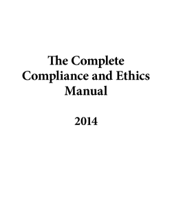 The Complete Compliance and Ethics Manual 2014
