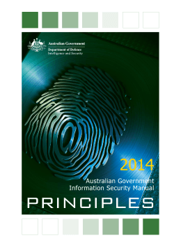 PRINCIPLES 2014 Australian Government Information Security Manual