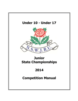 Under 10 - Under 17 Junior State Championships
