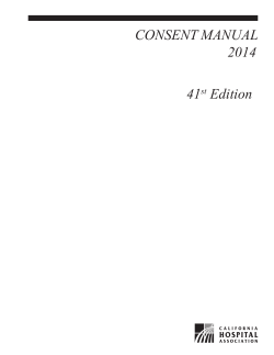 CONSENT MANUAL 2014 41 Edition