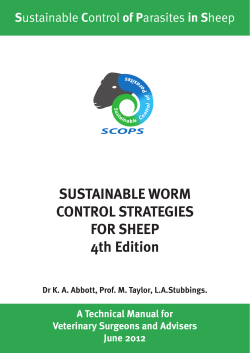 SUSTAINABLE WORM CONTROL STRATEGIES FOR SHEEP 4th Edition