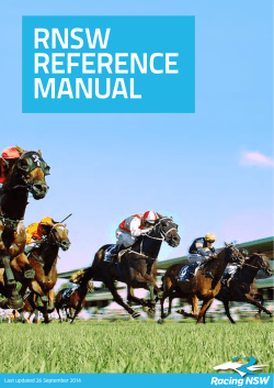 RNSW REFERENCE MANUAL RACING NSW
