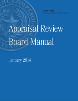 Appraisal Review Board Manual January 2014