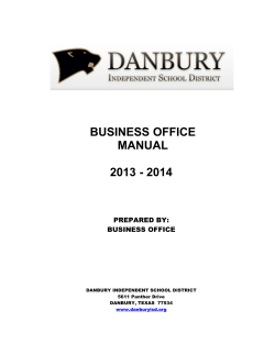 BUSINESS OFFICE MANUAL  2013 - 2014