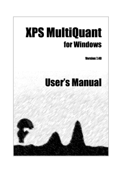 XPS MultiQuant  User’s Manual for Windows