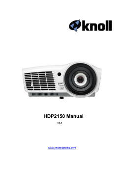 HDP2150 Manual  v1.1 www.knollsystems.com
