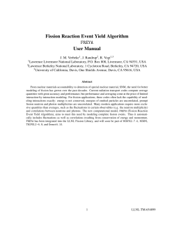 Fission Reaction Event Yield Algorithm FREYA User Manual