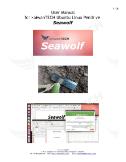 User Manual for kaiwanTECH Ubuntu Linux Pendrive Seawolf 1 / 36