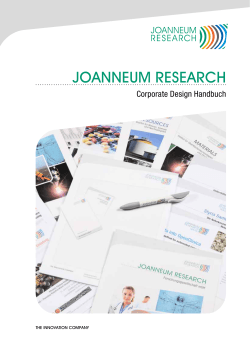 JOANNEUM RESEARCH Corporate Design Handbuch THE INNOVATION COMPANY
