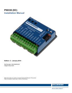 P50330 (DC) Installation Manual Edition: C - January 2014
