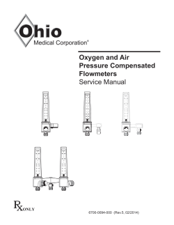 Oxygen and Air Pressure Compensated Flowmeters Service Manual