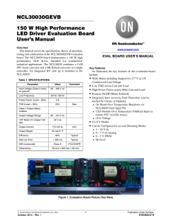 NCL30030GEVB 150 W High Performance LED Driver Evaluation Board User'sManual