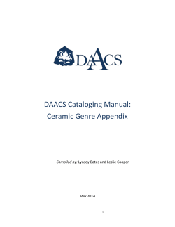 DAACS Cataloging Manual: Ceramic Genre Appendix M