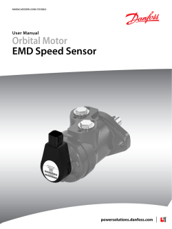 Orbital Motor EMD Speed Sensor User Manual powersolutions.danfoss.com