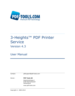 3-Heights™ PDF Printer Service  Version 4.3