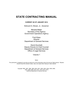 STATE CONTRACTING MANUAL
