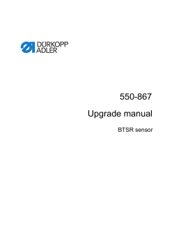 550-867 Upgrade manual BTSR sensor