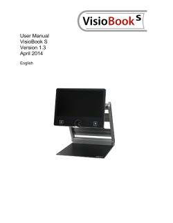User Manual VisioBook S Version 1.3 April 2014