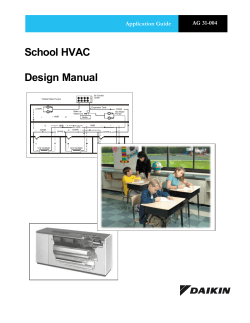 School HVAC Design Manual AG 31-004 Application Guide