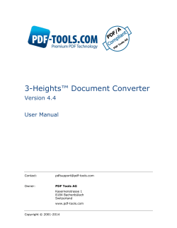 3-Heights™ Document Converter  Version 4.4 User Manual