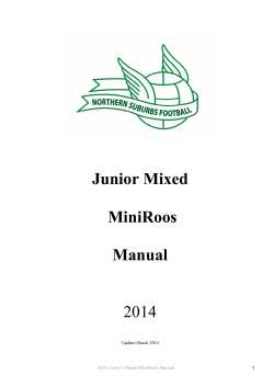 Junior Mixed MiniRoos Manual