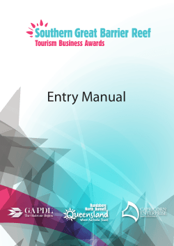 Entry Manual  Tourism Business Awards