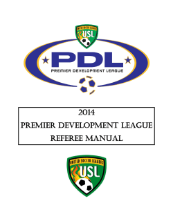 2014 Premier Development League referee Manual