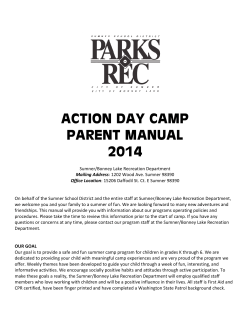 ACTION DAY CAMP PARENT MANUAL 2014
