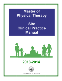 Master of Physical Therapy  Site